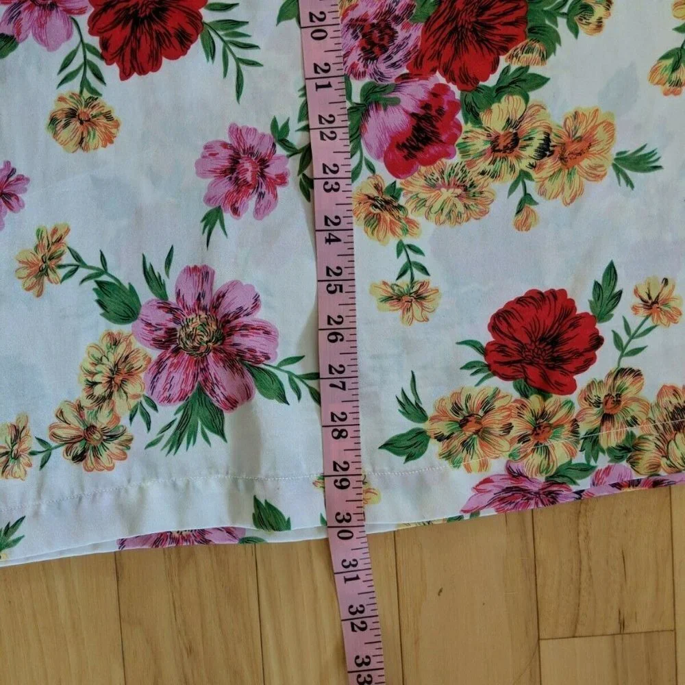 Vintage Victoria's Secret Gold Label Nightgown Floral Print White Short Sleeve S